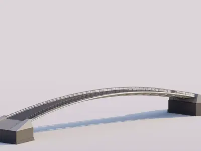 Structural engineering of Metal bridge structure 3D model buy