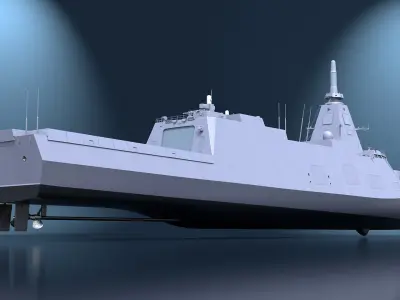  Japanese Mogami Class Frigate FFM-2 Rigged 