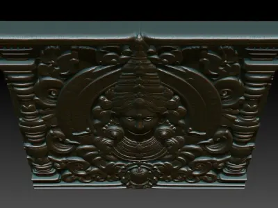 Indian Temple Wall basrelief 10 240614 3D print model