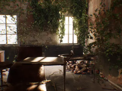 Abandoned Hospital 46 Assets Low-poly 3D model