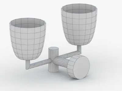 1464 - Bra Lamp Low-poly 3D model