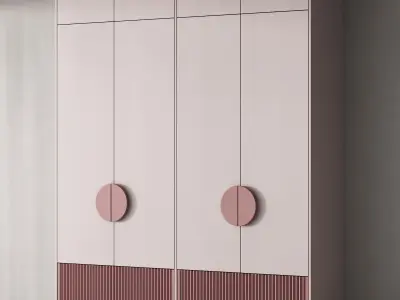 200 furniture for children 02 cupboard in 3 options 01 3D model