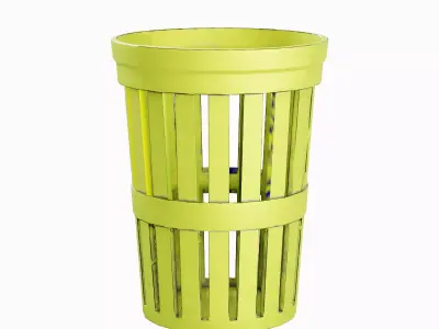 Street Trash Can 03 Low-poly 3D model