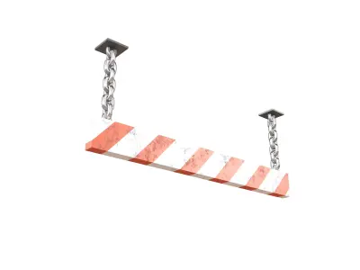 Danger Sign Barriers v1 003 Low-poly 3D model