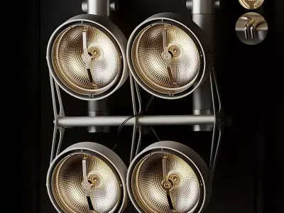 Nomad XYZ 4x Wall Sconce AR111 2xGI by Modular 3D model
