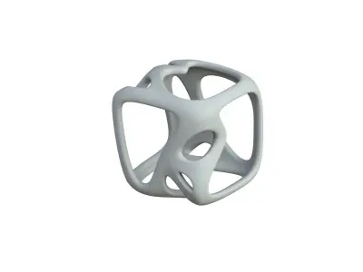 SciFi Cube Object No 16368 Low Poly Shape Texture
