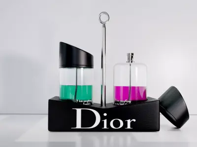 Dior perfume bottle  Low-poly 3D model