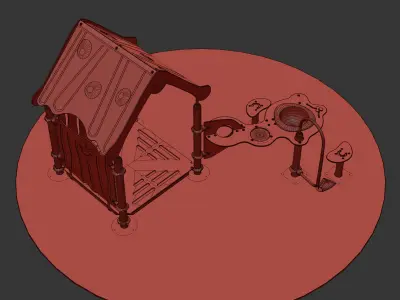 kids playground CAMELEO MAISONNETTE 1 AQUATIC JCA-0002 3D model