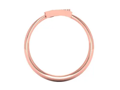 Solitaire Wedding Engagement Women Light Weight Rings 3D print model 3