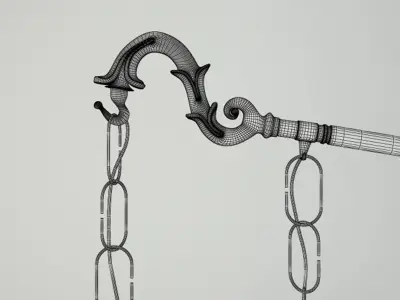 Moroccan Double Lantern Sconce 3D model