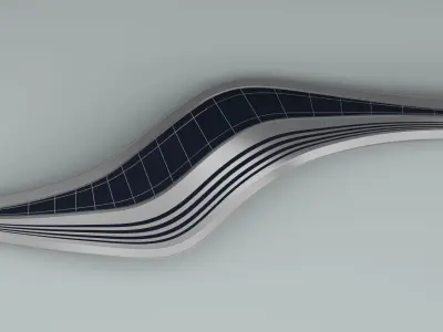 Futuristic building architectural building 3D model