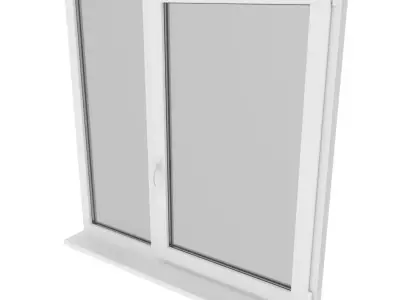 PVC window 3D model