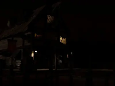 Beach Wooden House 3D model 3D model