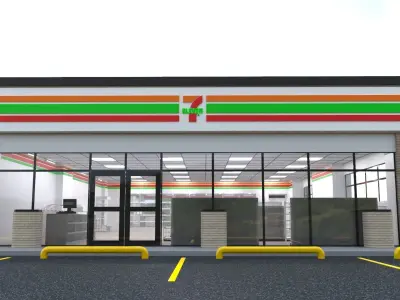 Seven Eleven - Convenience Store 3D model
