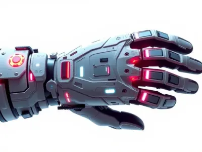 Futuristic Robotic Hand Model Pack Low-poly 3D model