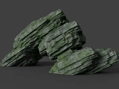Rock 8-3 Low-poly 3D model