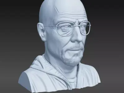 Walter White Bust Breaking Bad 3D print model