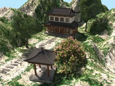 Chinese architecture 3D model