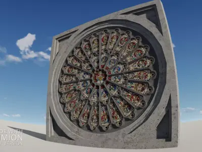 Rose window of Durham Cathedral 3D model