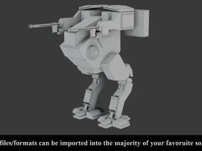 Sci Fi MECHA A1 - Low poly - Game Ready - PBR Low-poly 3D model