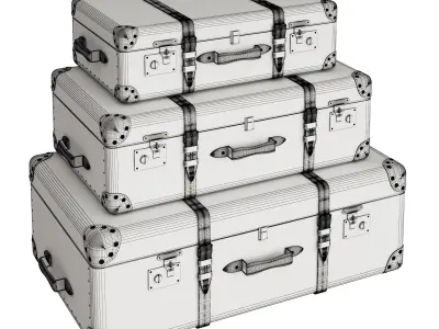 Suitcases retro 3D model