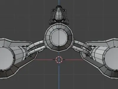 Hover Bike Low-poly 3D model