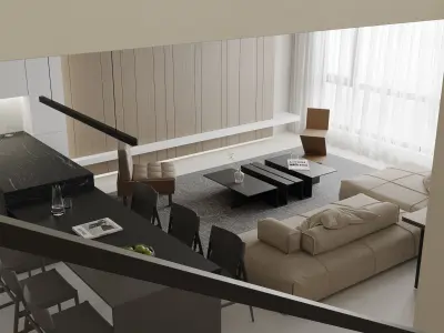 apartment interior scenes     3D model 13