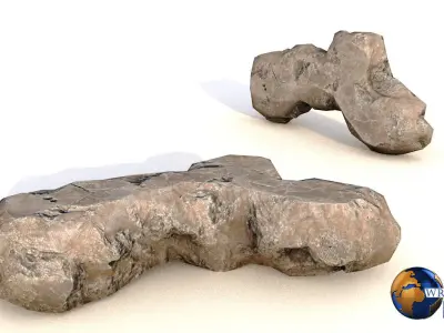 Rocks And Cliffs Lowpoly 3D Model Low-poly 3D model