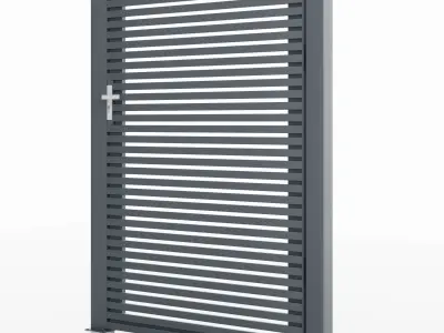 Aluminum Fence Model 4 3D Model Pack