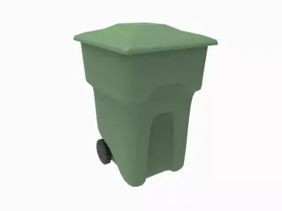 Recycle Bin Low-poly 3D model