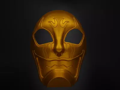 Owerlord Face Mask Skull Prom Helloween Face Mask 3D print model