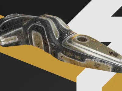 Sci-Fi spaceship  3D model purchase