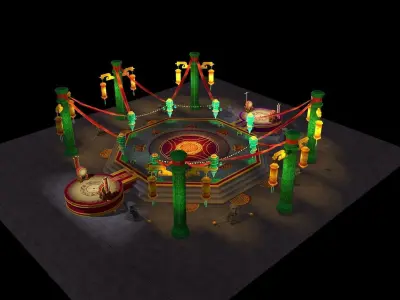 map arena lowpoly game Low-poly 3D model