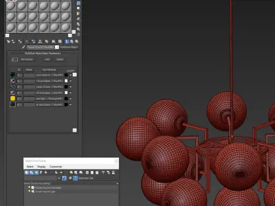Rowan Round Chandelier 3D model