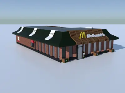 McDonalds Restourant 3D model Low-poly 3D model