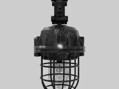 Industrial Lamp OMP300 2 Free low-poly 3D model