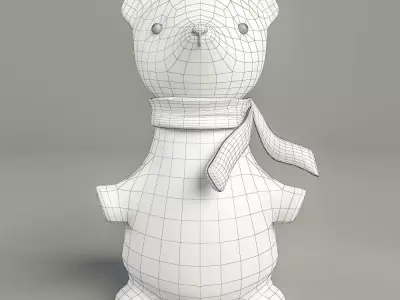 Photorealistic Fluffy Teddy Bear - PBR  4K Textures 3D model