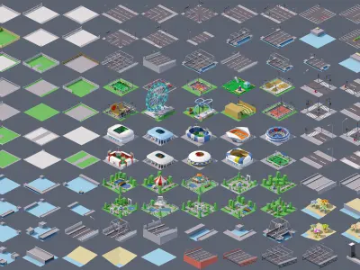 City 3 Low-poly 3D model