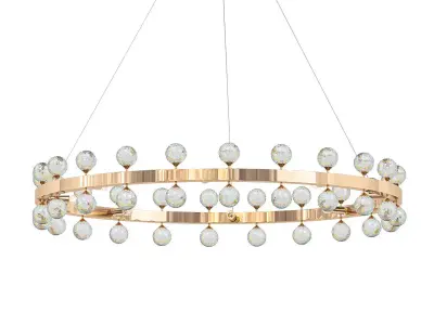 LUCERA circular chandelier with pearls hanging from it 3D model