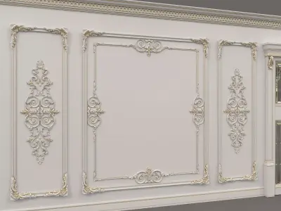 Wall Molding in Classic French style 22 3D model