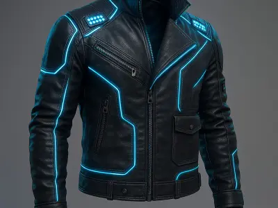 Cyberpunk Outfit Modular Kit GameReady include free character 3D model