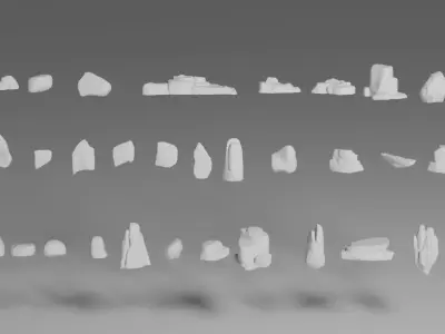 Rock Assets Low-poly 3D model