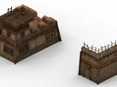 Game Desert - Building - Store 02 3D model