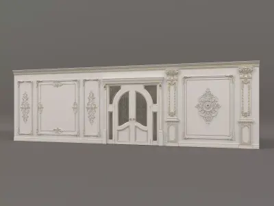 Wall Molding in Classic French style 22 3D model