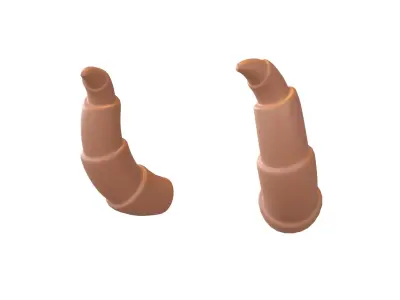 Demon Horn v2 002 Low-poly 3D model