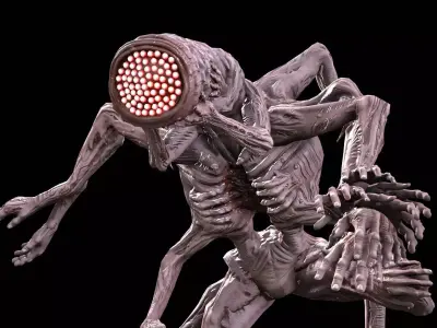 Mutant 01 Low-poly 3D model