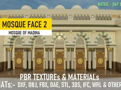 Mosque Entrance B Low-poly 3D model