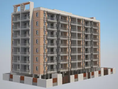 Apartment Building 14 3D model