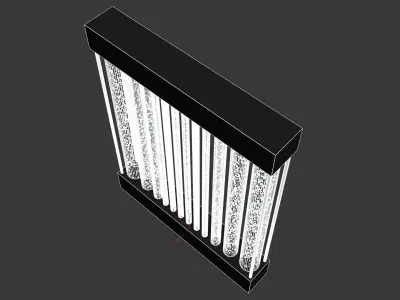 Water Bubble Tubes - Freestanding Decorative Panel 3D model