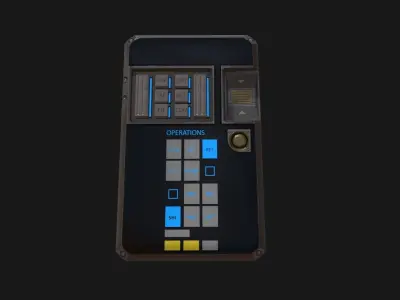 Sci-Fi intercom Low-poly 3D model